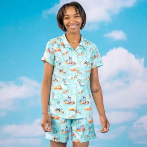 Bluey "Everybody in the Pool" – Women's KUNUFLEX Short Sleeve Shirt