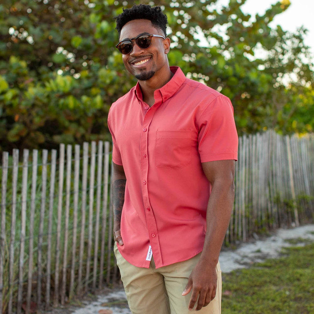 Cabana Collection "Siesta Red" – KUNUFLEX Short Sleeve Shirt - Image 3