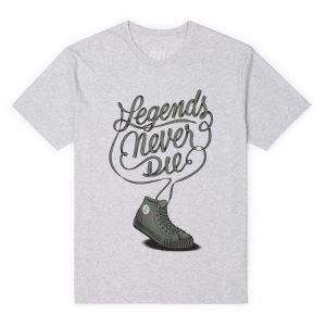 Legends Never Die (Heather Gray) – Crewneck Tee