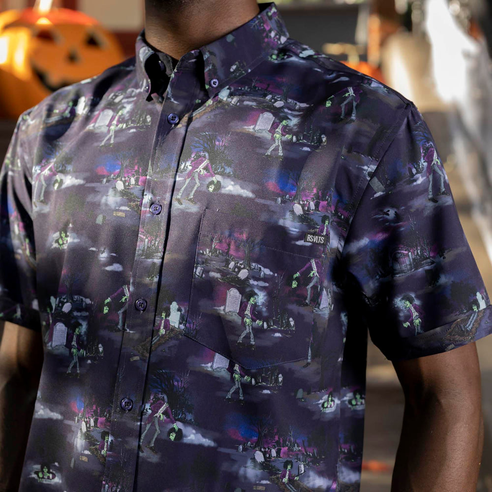 Disney's Hocus Pocus "Billy's Graveyard Shift" – KUNUFLEX Short Sleeve Shirt - Image 3