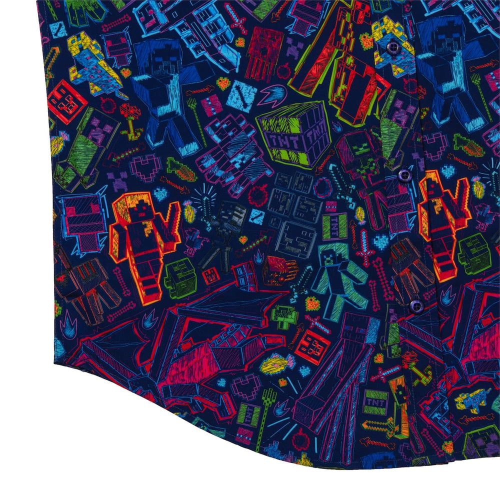 Minecraft "Neon Block Party" – KUNUFLEX Short Sleeve Shirts - Image 7