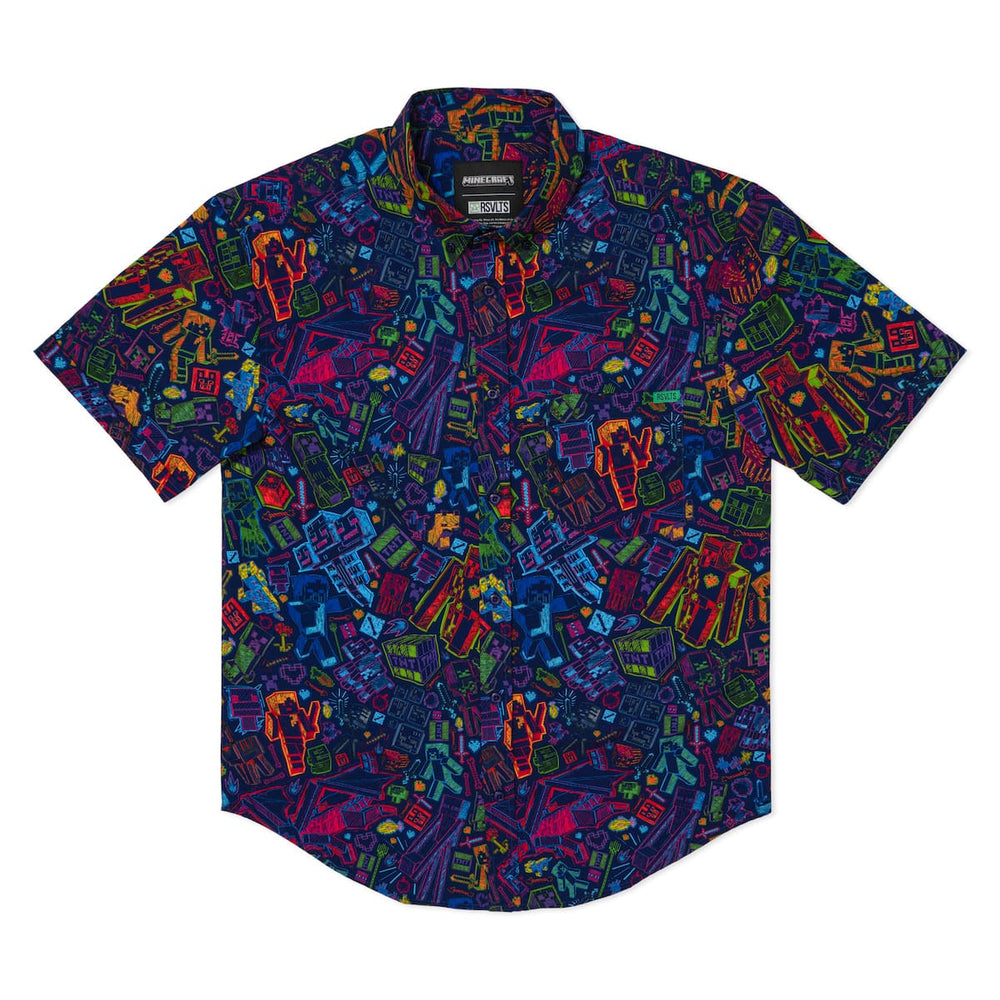 Minecraft "Neon Block Party" – KUNUFLEX Short Sleeve Shirts - Image 5