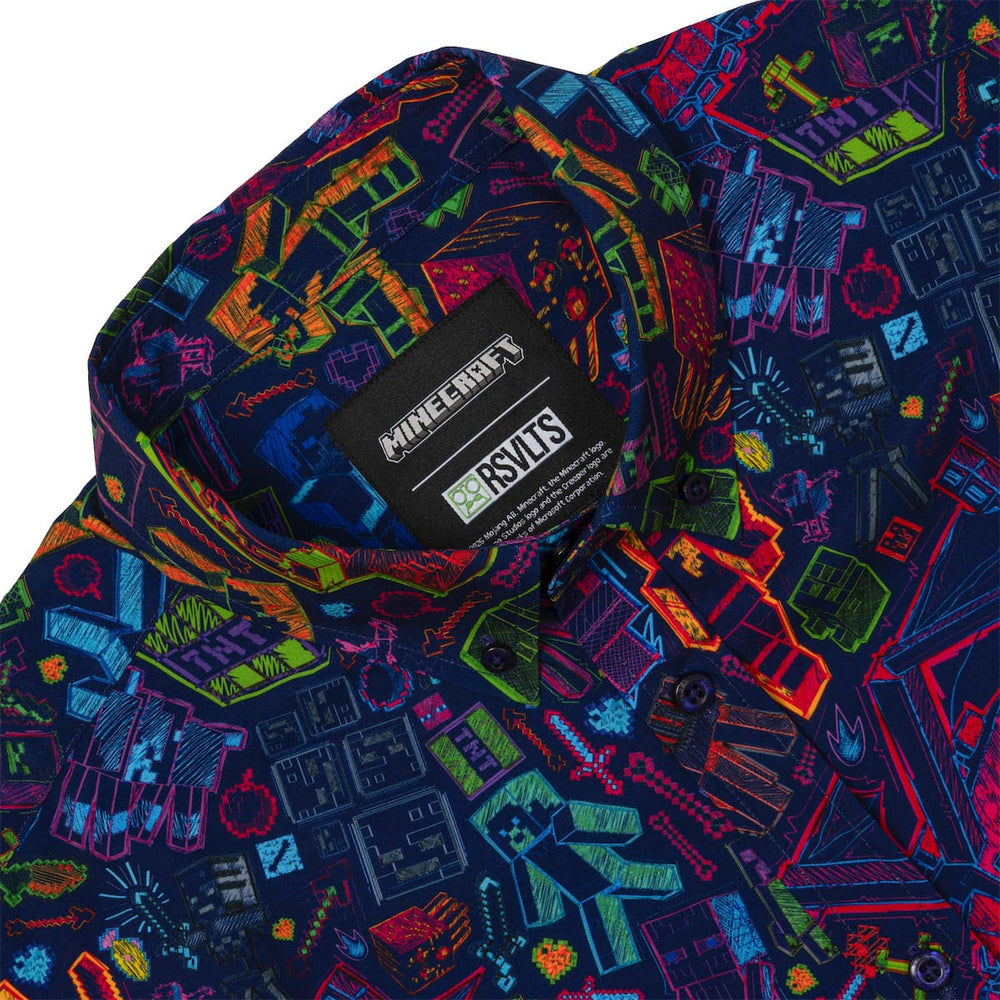 Minecraft "Neon Block Party" – KUNUFLEX Short Sleeve Shirts - Image 6