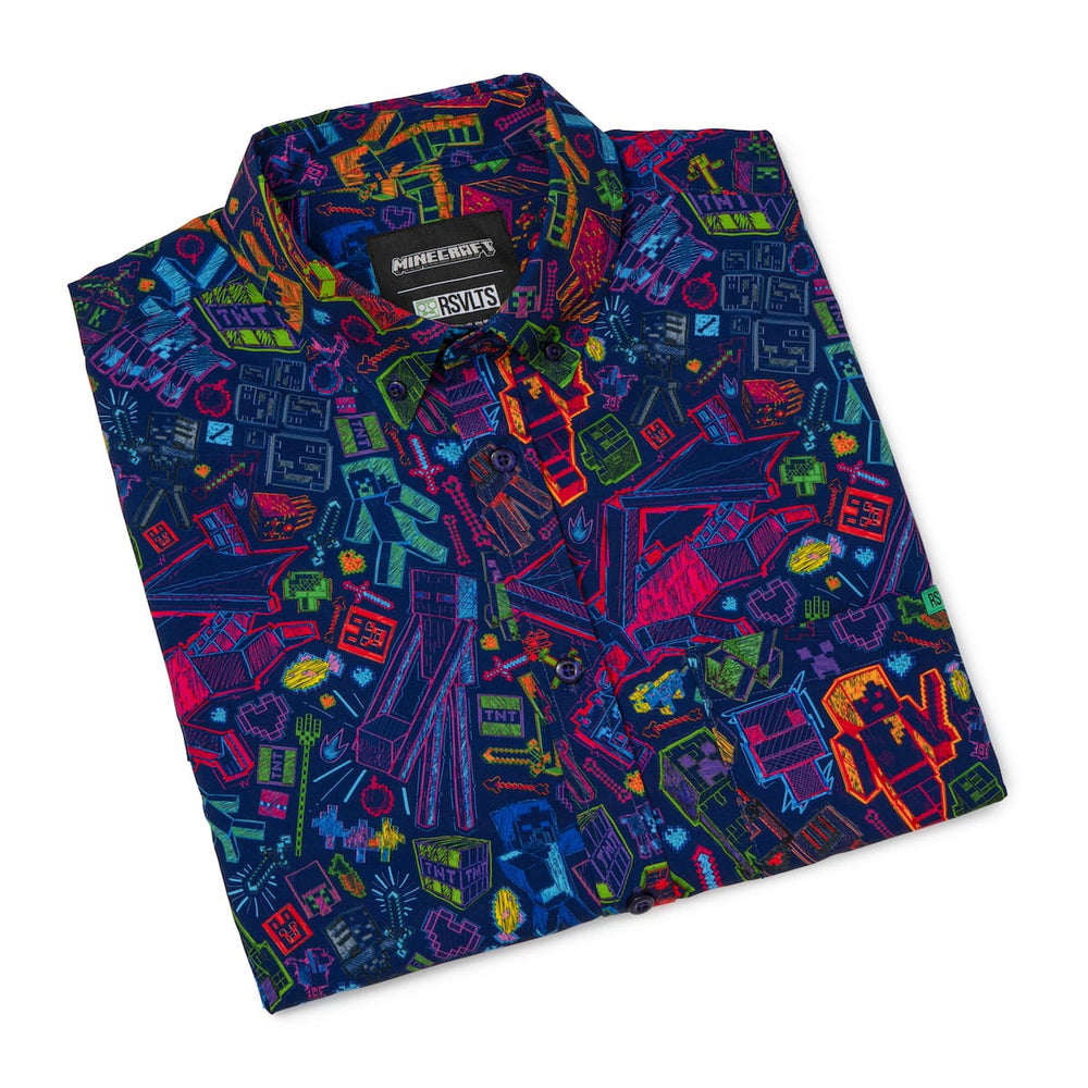 Minecraft "Neon Block Party" – KUNUFLEX Short Sleeve Shirts - Image 8