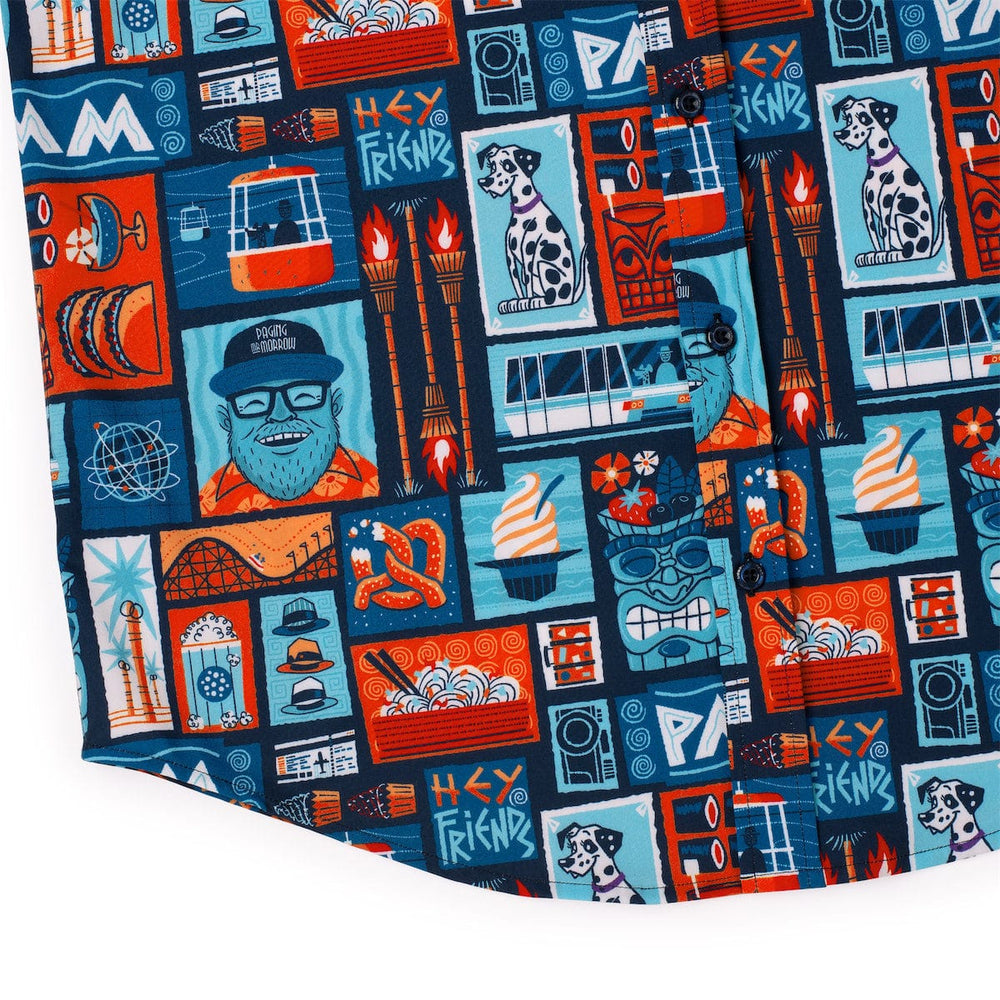 Paging Mr. Morrow "Hey, Friends" – KUNUFLEX Short Sleeve Shirt - Image 8