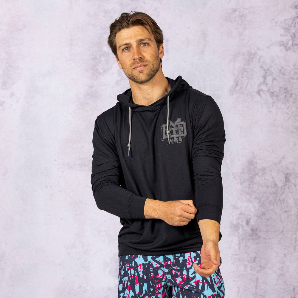 The Monogram (Black) – Performance Hoodie - Image 2