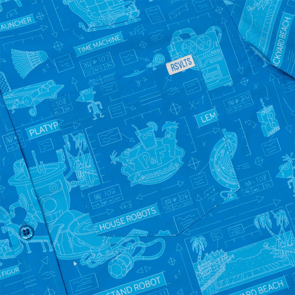 Disney’s Phineas and Ferb "Backyard Blueprints" – KUNUFLEX Short Sleeve Shirt - Image 3