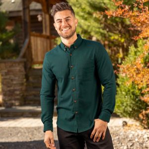 Dark Emerald – BorlandFlex™ Long Sleeve Flannel (2024 Fit)