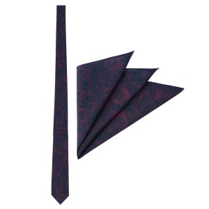 Topo (Red/Navy) – Tie & Pocket Sq.