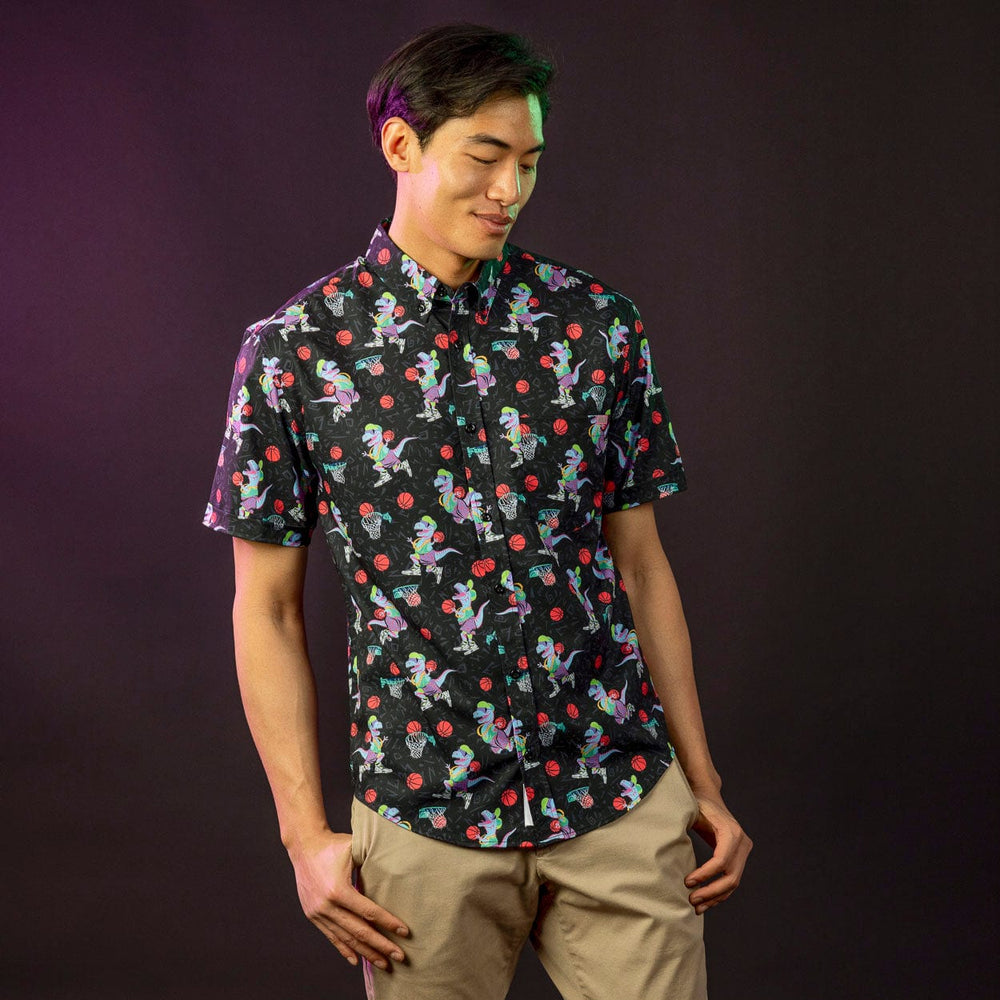 ‘90s Retro "Dino Dunks" – KUNUFLEX Short Sleeve Shirt - Image 3