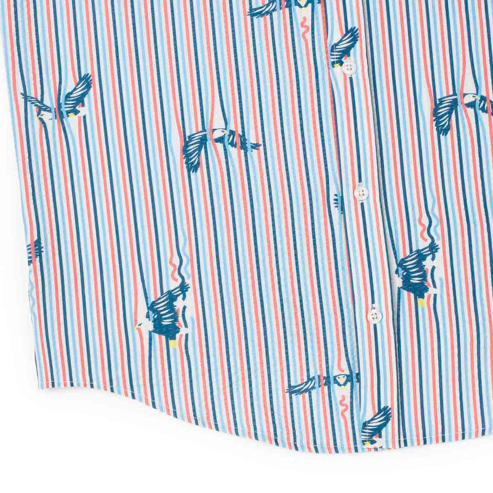 America's Got Talons – Stretch Seersucker Short Sleeve Shirt - Image 7