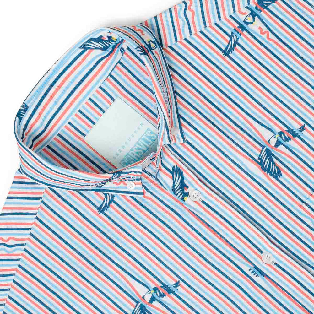 America's Got Talons – Stretch Seersucker Short Sleeve Shirt - Image 6