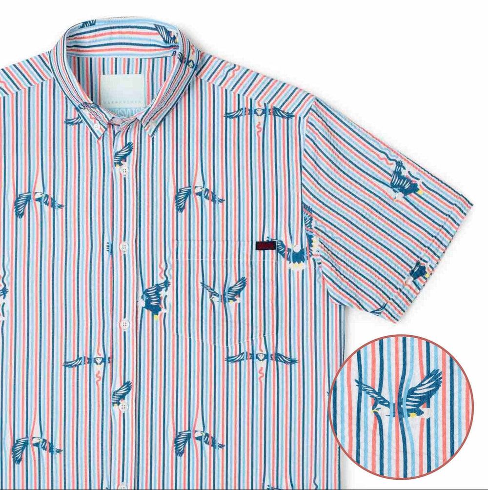 America's Got Talons – Stretch Seersucker Short Sleeve Shirt - Image 2