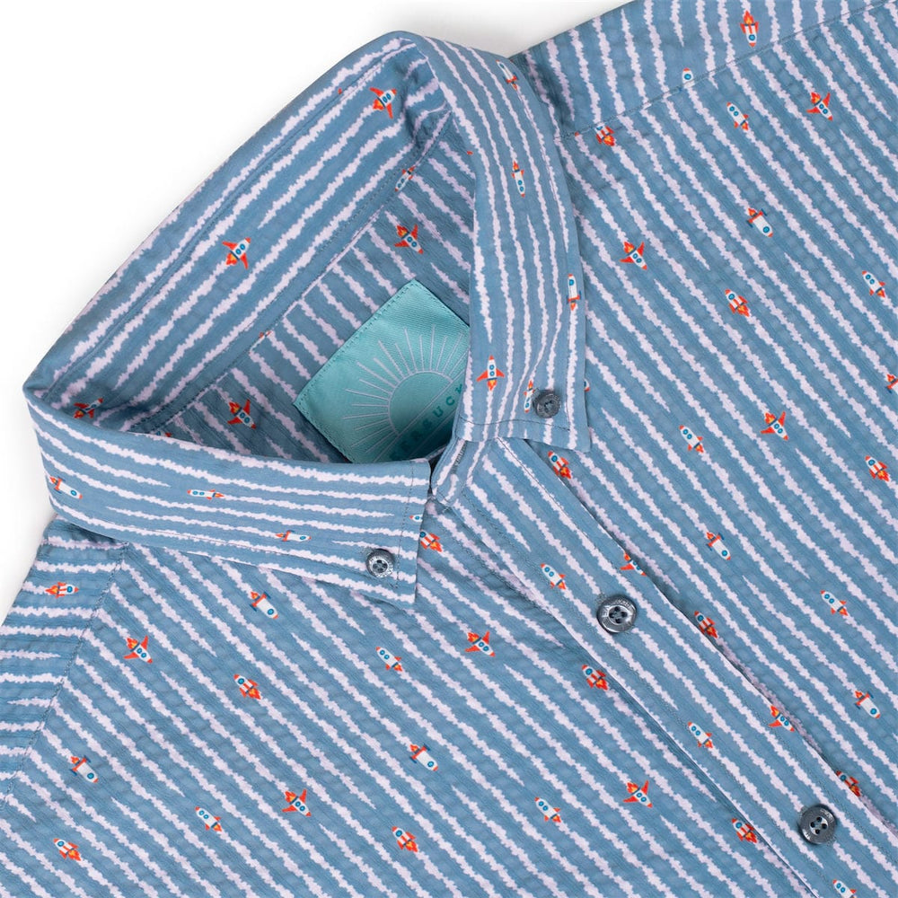 Blast Off! – Stretch Seersucker Short Sleeve Shirt - Image 7