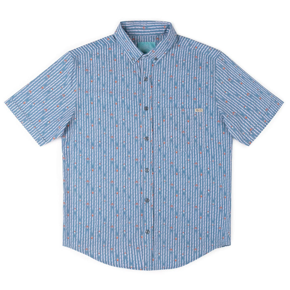 Blast Off! – Stretch Seersucker Short Sleeve Shirt - Image 6