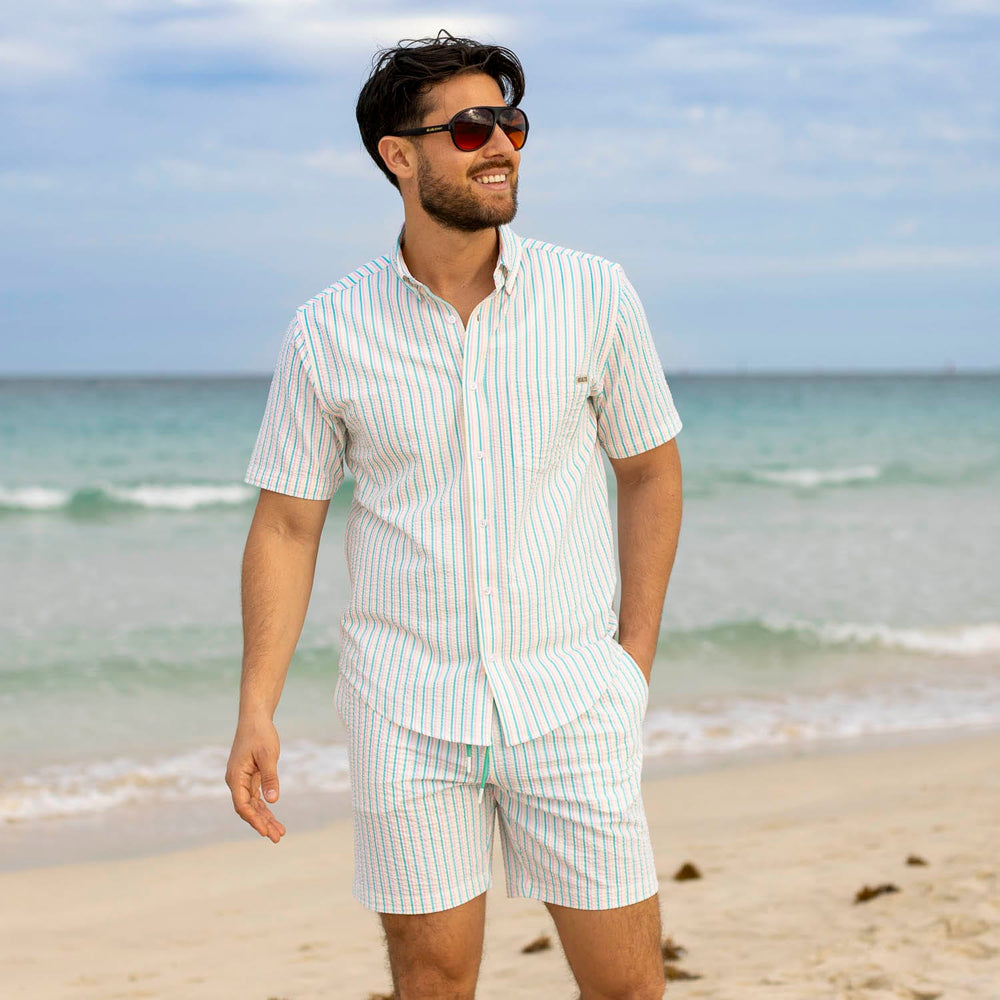 Easy Does It – Stretch Seersucker Short Sleeve Shirt - Image 5