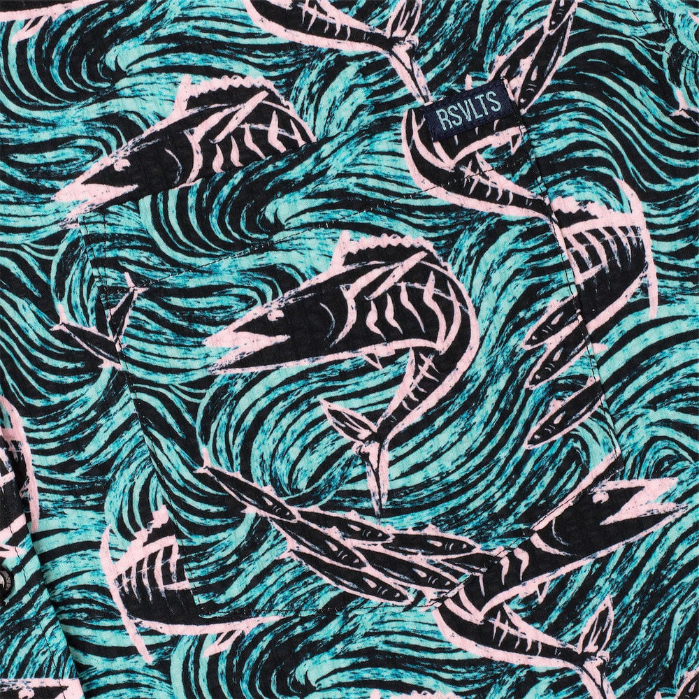 Fishies – Stretch Seersucker Short Sleeve Shirt - Image 4