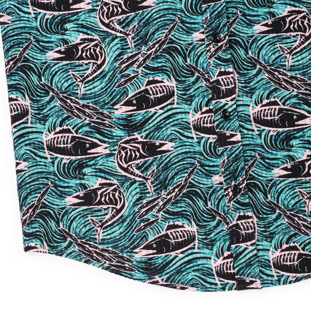 Fishies – Stretch Seersucker Short Sleeve Shirt - Image 7