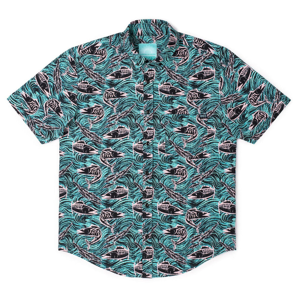 Fishies – Stretch Seersucker Short Sleeve Shirt - Image 5