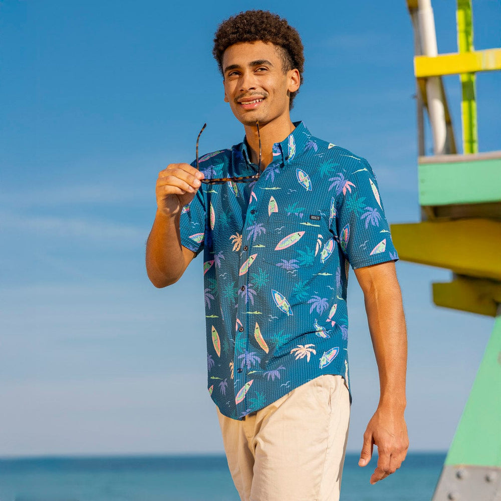 Gator Rays – Stretch Seersucker Short Sleeve Shirt - Image 3
