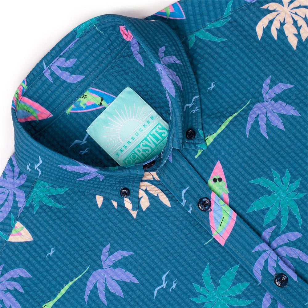 Gator Rays – Stretch Seersucker Short Sleeve Shirt - Image 6