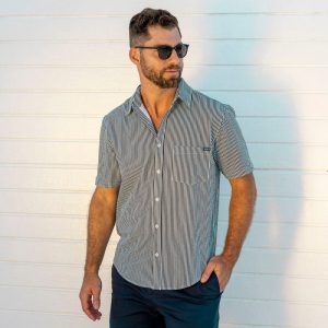 John, My Boy! – Stretch Seersucker Short Sleeve Shirt