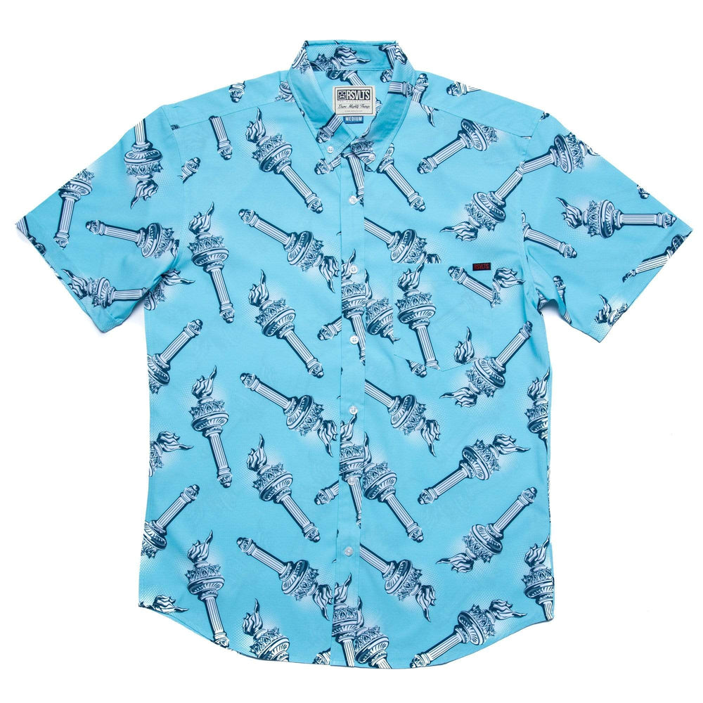 Lady Liberty's Annual Torch Toss – KUNUFLEX Short Sleeve Shirt - Image 2