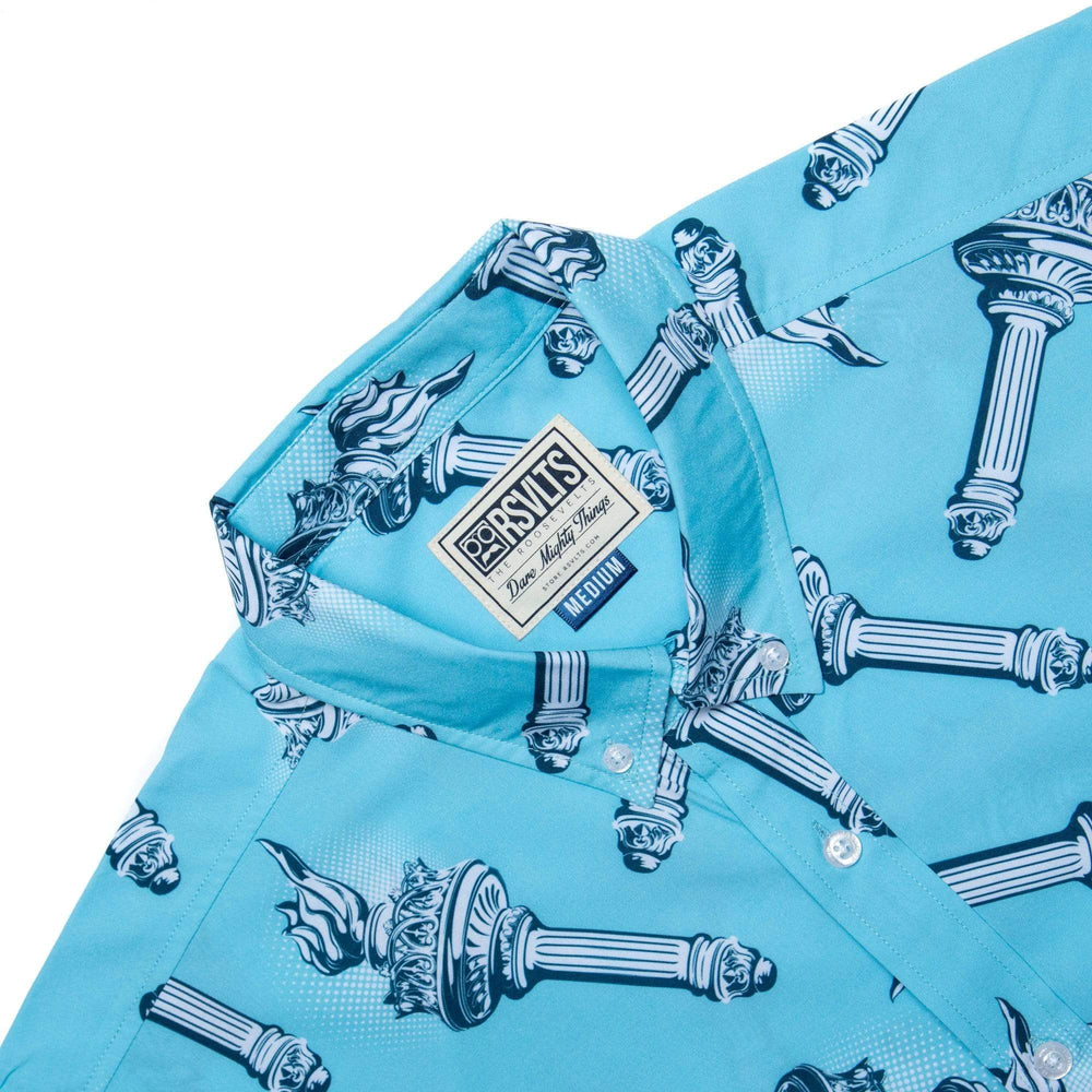 Lady Liberty's Annual Torch Toss – KUNUFLEX Short Sleeve Shirt - Image 3
