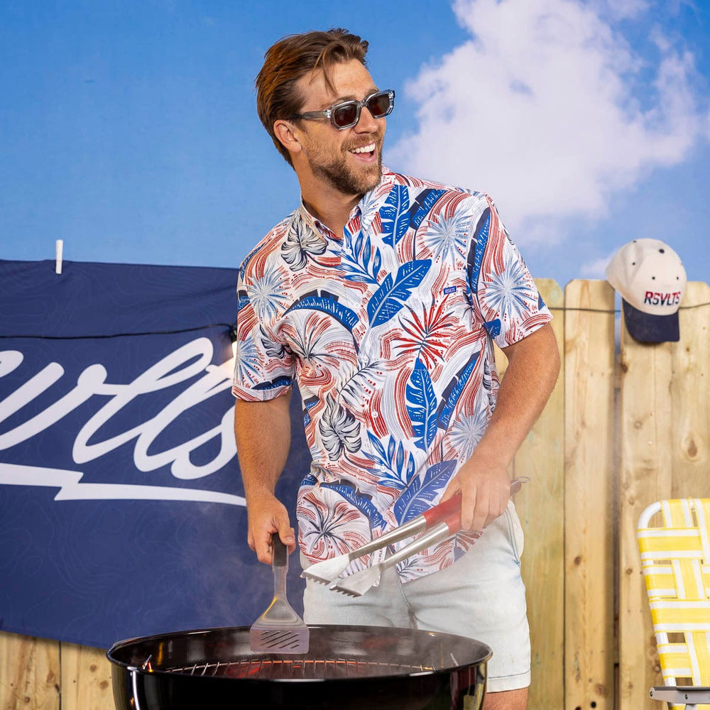 Palms Bursting in Air – KUNUFLEX Short Sleeve Shirt - Image 2