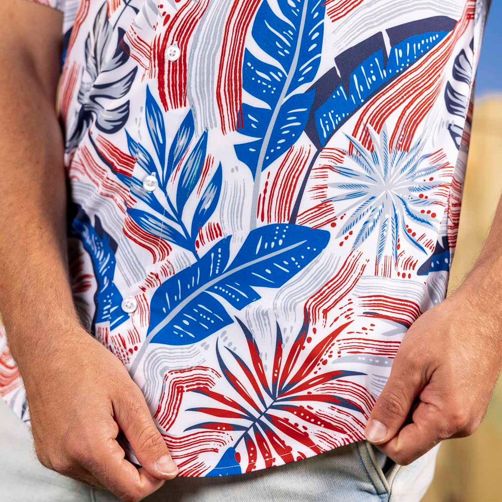 Palms Bursting in Air – KUNUFLEX Short Sleeve Shirt - Image 6
