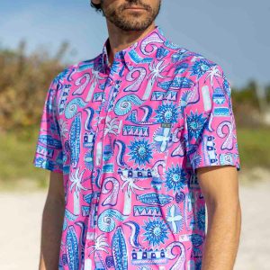 Pink Sand Beach – KUNUFLEX Short Sleeve Shirt