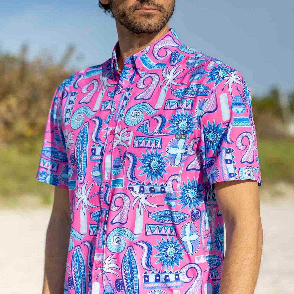 Pink Sand Beach – KUNUFLEX Short Sleeve Shirt