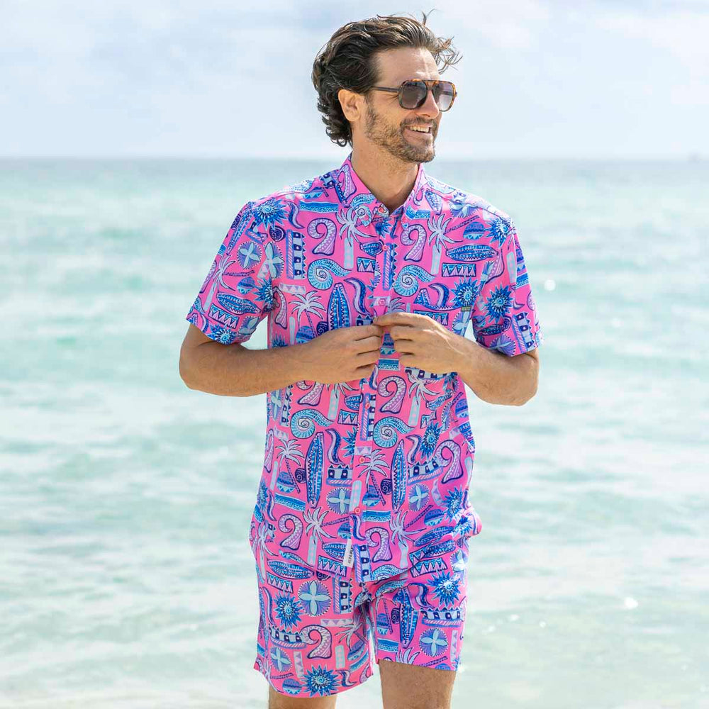 Pink Sand Beach – KUNUFLEX Short Sleeve Shirt - Image 2