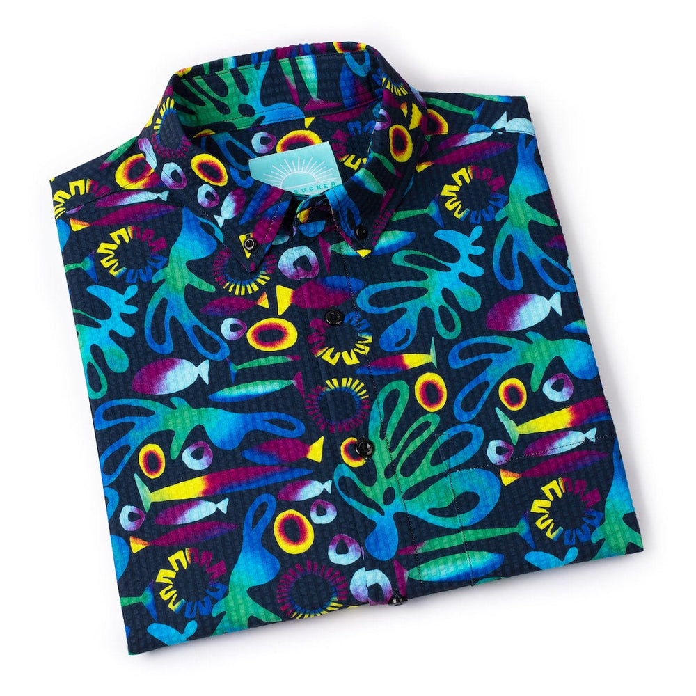 Rad Reef – Stretch Seersucker Short Sleeve Shirt - Image 8