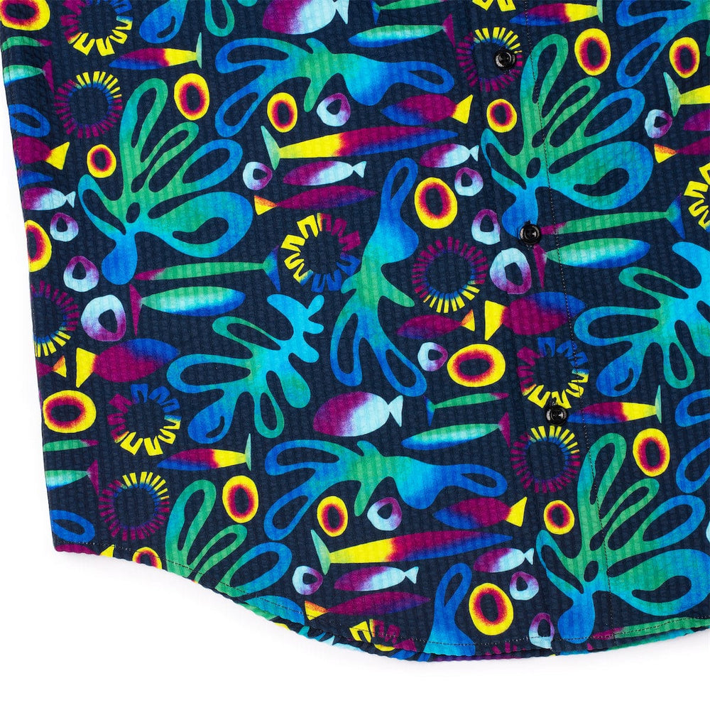 Rad Reef – Stretch Seersucker Short Sleeve Shirt - Image 7