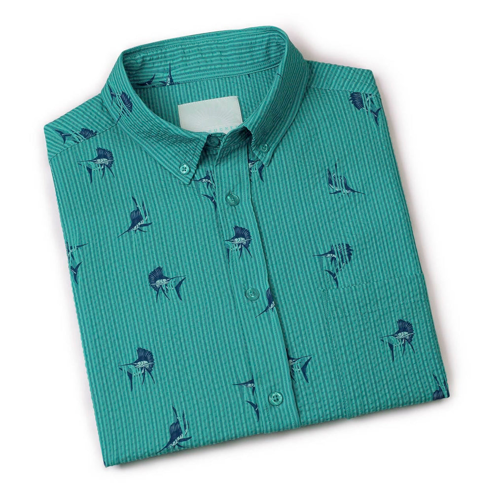 Sailfish – Stretch Seersucker Short Sleeve Shirt - Image 8