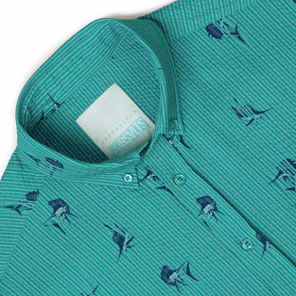Sailfish – Stretch Seersucker Short Sleeve Shirt - Image 7