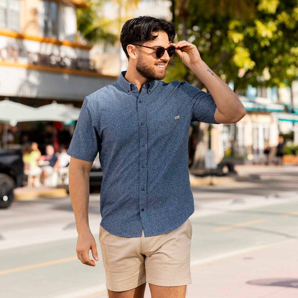 Static – Stretch Seersucker Short Sleeve Shirt - Image 3