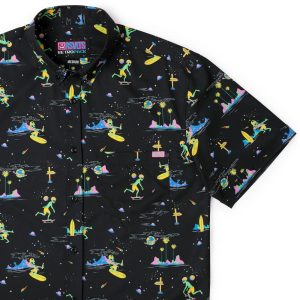 ‘90s Retro "Space Beach" – KUNUFLEX Short Sleeve Shirt