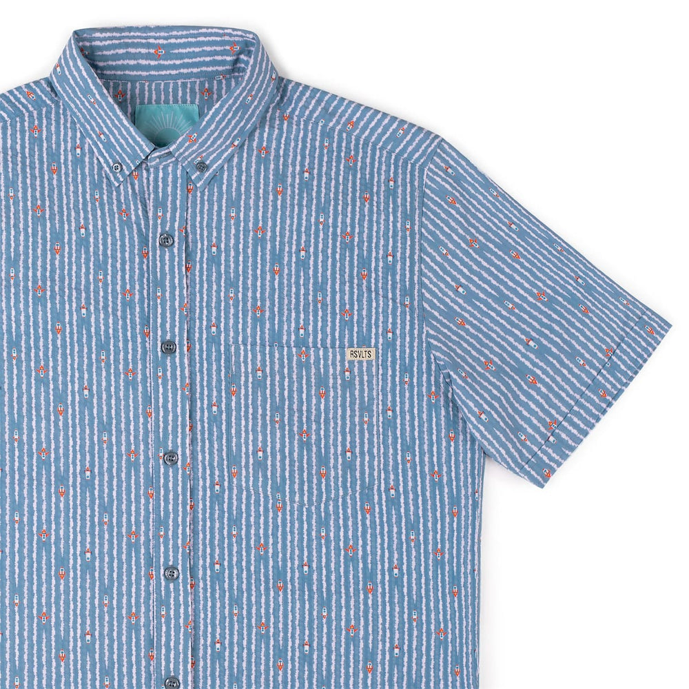 Blast Off! – Stretch Seersucker Short Sleeve Shirt - Image 2