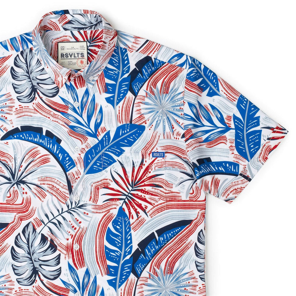 Palms Bursting in Air – KUNUFLEX Short Sleeve Shirt - Image 3