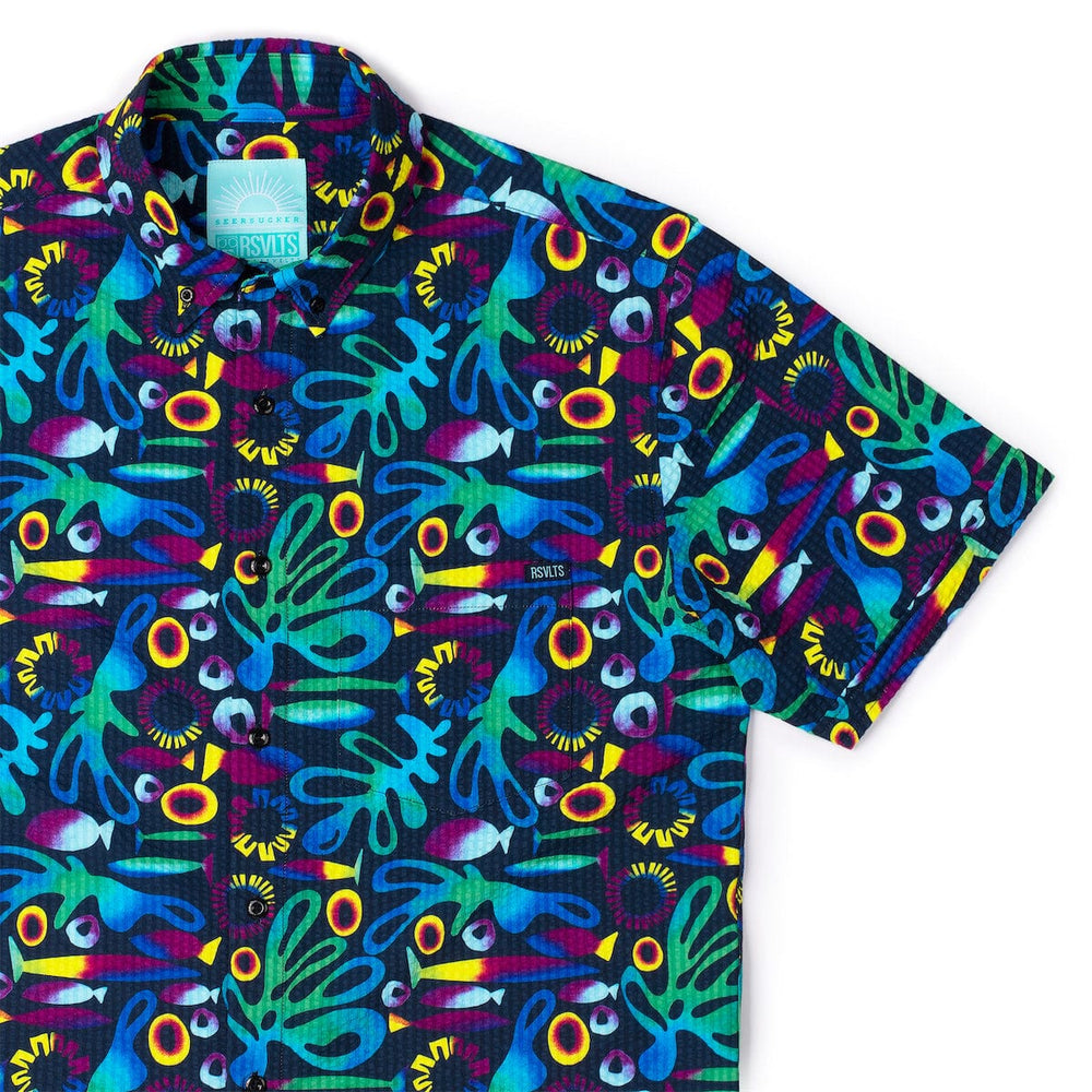 Rad Reef – Stretch Seersucker Short Sleeve Shirt - Image 2