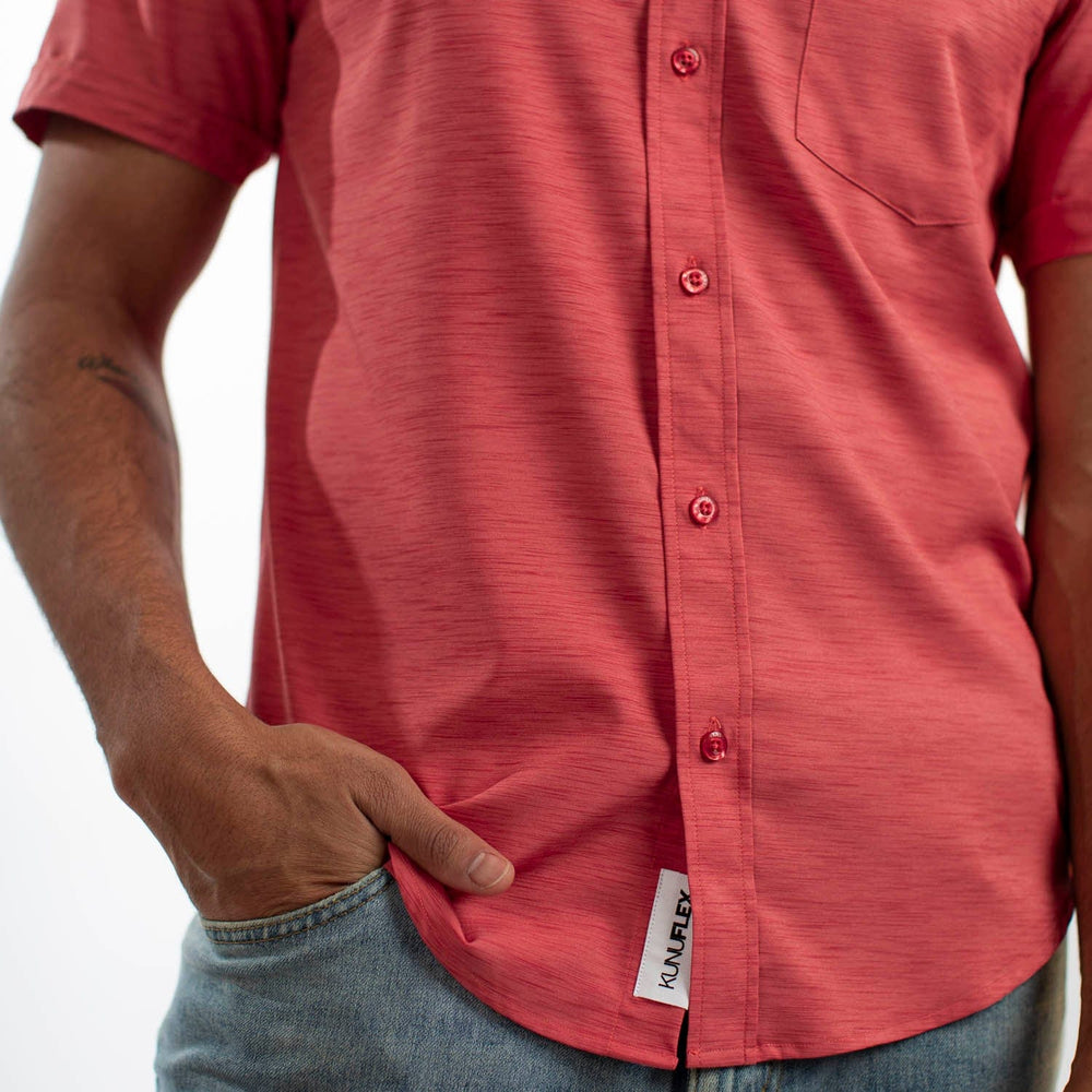 Spiced Coral – KUNUFLEX Short Sleeve Shirt - Image 6