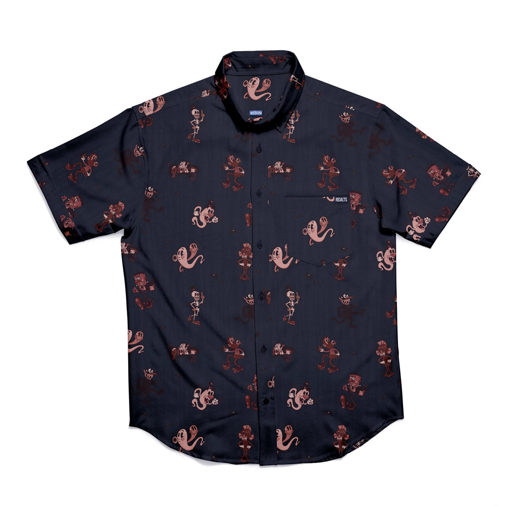 Spooky Soiree (Washed Out Red) – KUNUFLEX Short Sleeve Shirt - Image 2