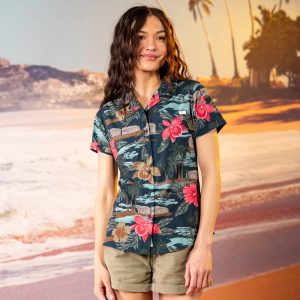 Cabana Noir – Women's KUNUFLEX Short Sleeve Shirt
