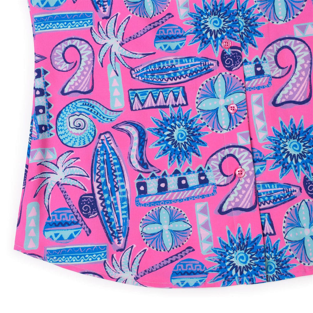 Pink Sand Beach – Women's KUNUFLEX Short Sleeve Shirt - Image 4