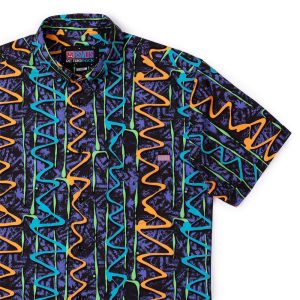 ‘90s Retro "Retro Squigglies" – KUNUFLEX Short Sleeve Shirt