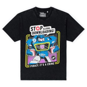 Transformers "Stop Illegal Downloading!" – Vintage Crewneck Tee