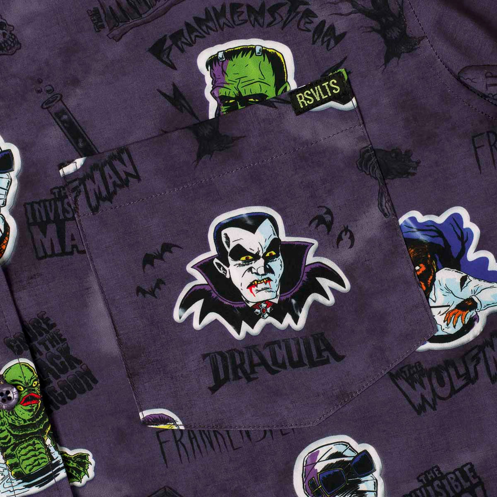 Universal Monsters "Monstickers" – KUNUFLEX Short Sleeve Shirt - Image 3