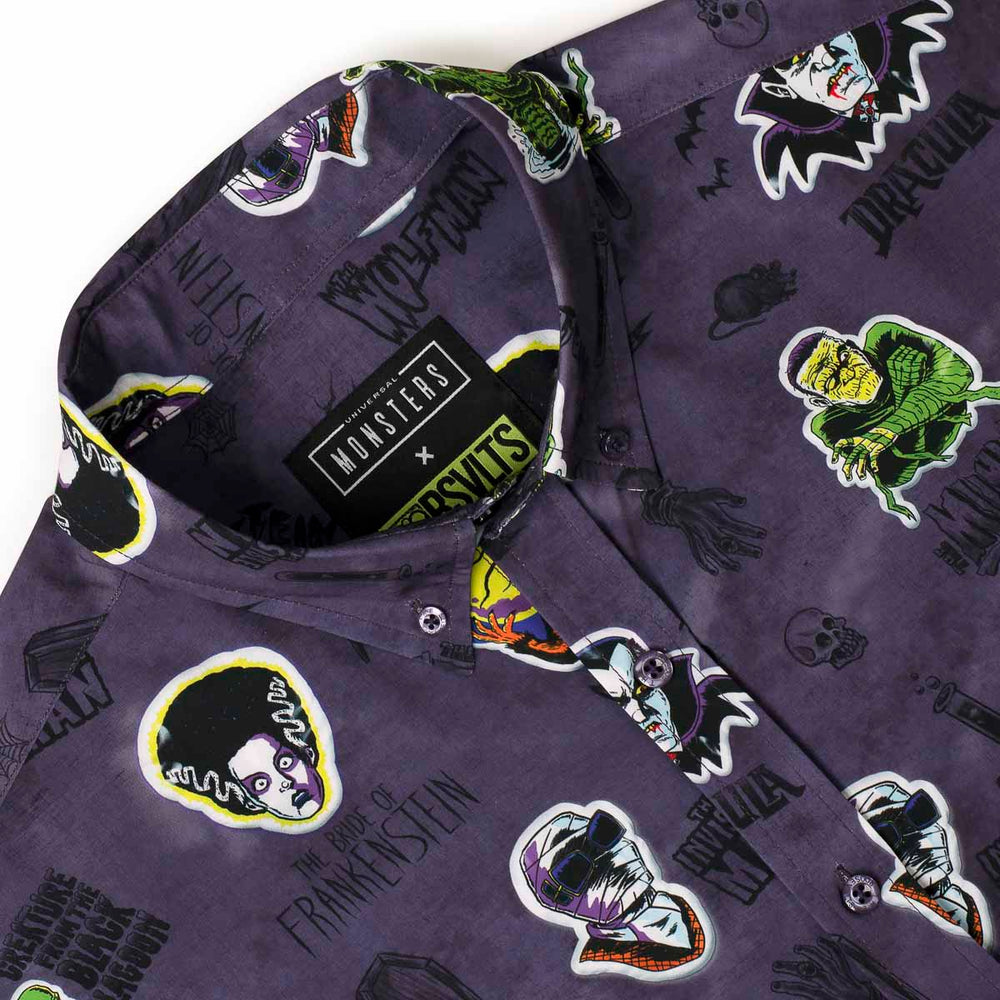 Universal Monsters "Monstickers" – KUNUFLEX Short Sleeve Shirt - Image 6